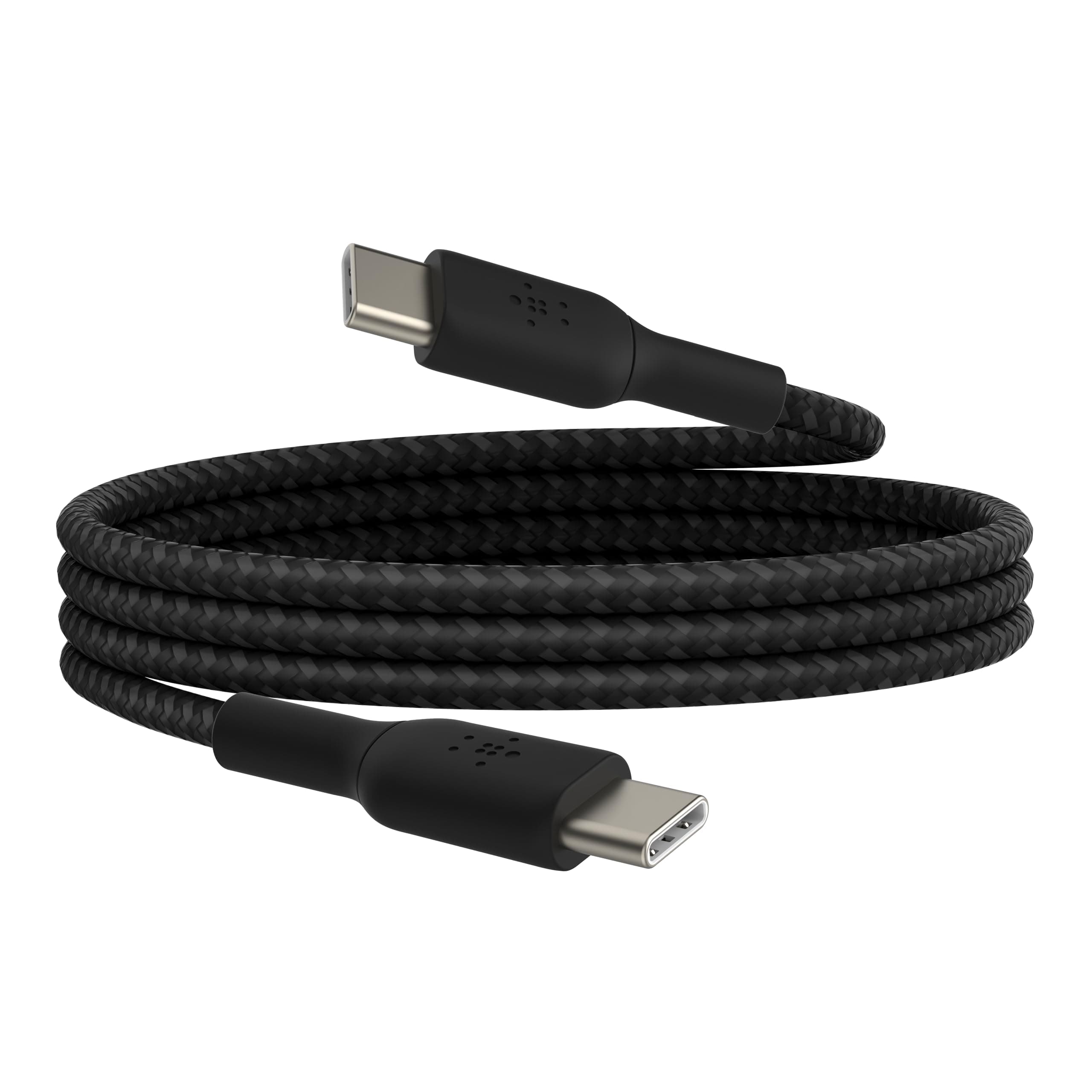 Belkin Fast Charge braided USB C to fast charger cable, USB type C charger cable fast charging for iPhone 15, Samsung Galaxy S23, Google Pixel, iPad, MacBook, Nintendo and more - 1m, Black