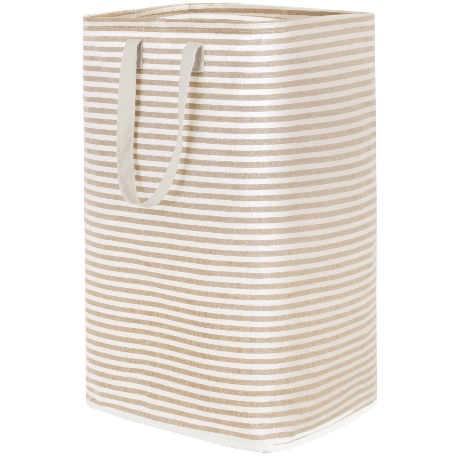 Lifewit 1 Pack Laundry Basket 80L Each, Collapsible Clothes Hamper with Reinforced Handles, Freestanding Waterproof Design for Bedroom and Laundry Room, Beige 80L Total