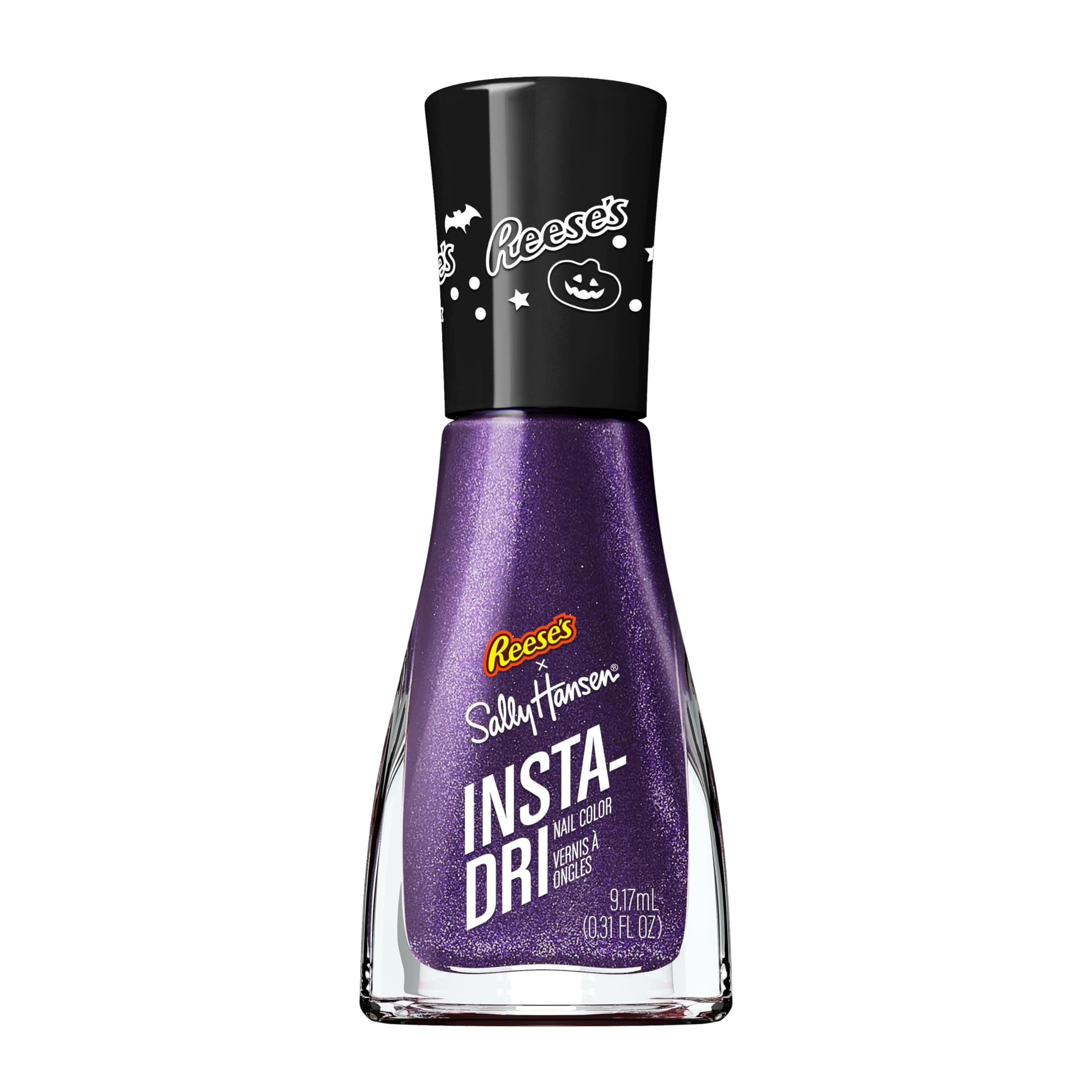 Insta-Dri Reese's Nail Polish | Quick Dry, Long Lasting, Streak-Free Shine | Opaque, Shimmery | 735 Feeling Hungry. | Deep Dark Purple Nail Color