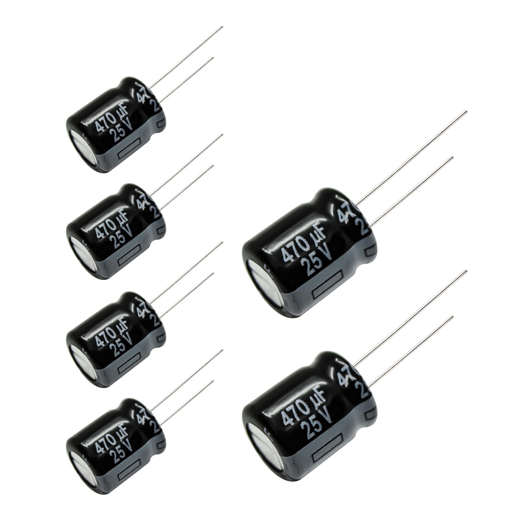 Replacement for 6 pcs Panasonic FR Series Capacitors 25V 470uf Ultra Low ESR