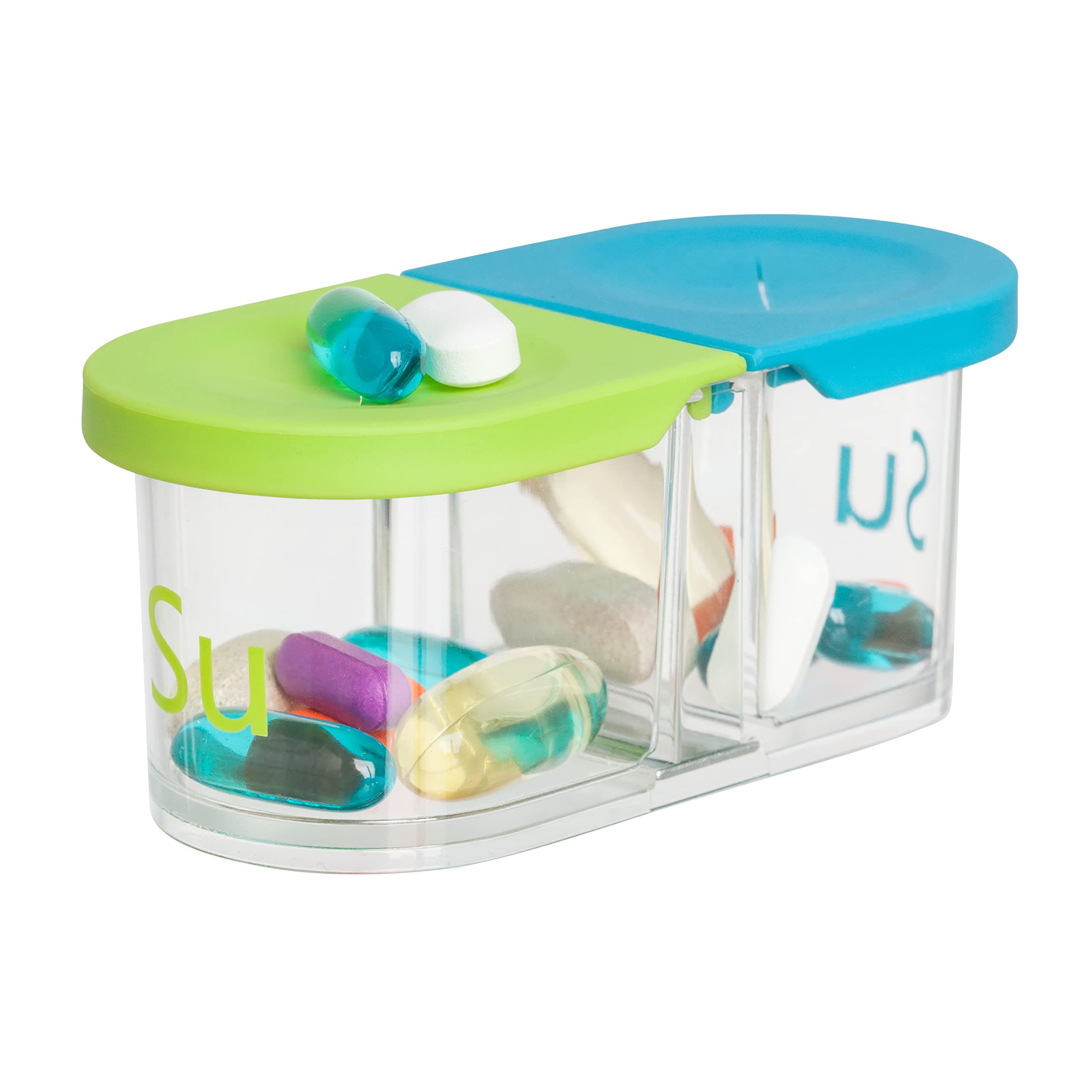 Sagely Smart Active Weekly Pill Box Organizer- AM/PM Pill Planner with Free App and 7 Removable Pods