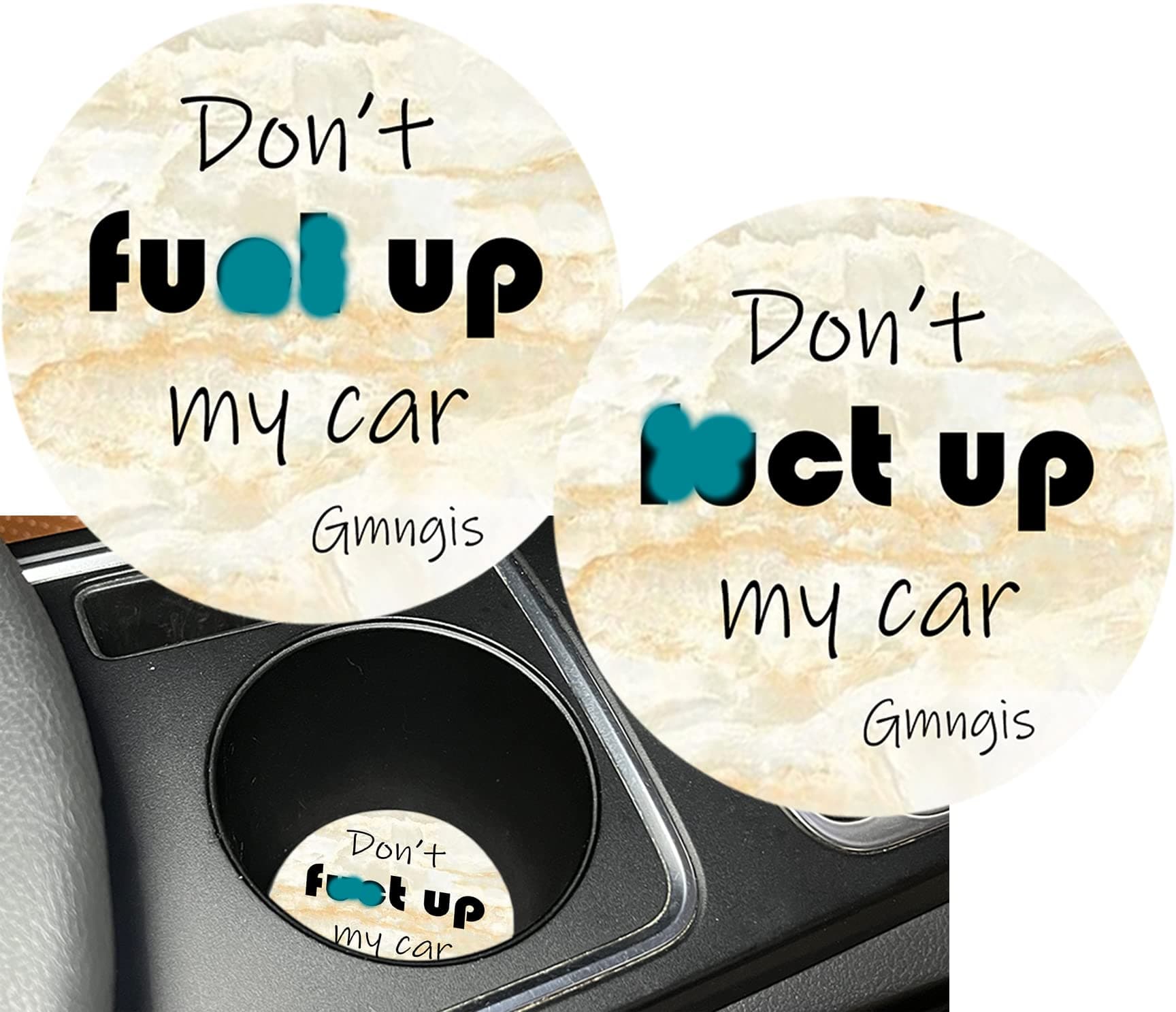 Car Cup Holder Coaster, 2 Pack Universal Auto Anti Slip Cup Holder Insert Ornaments Coaster, Suitable for Most Car Interior Accessories