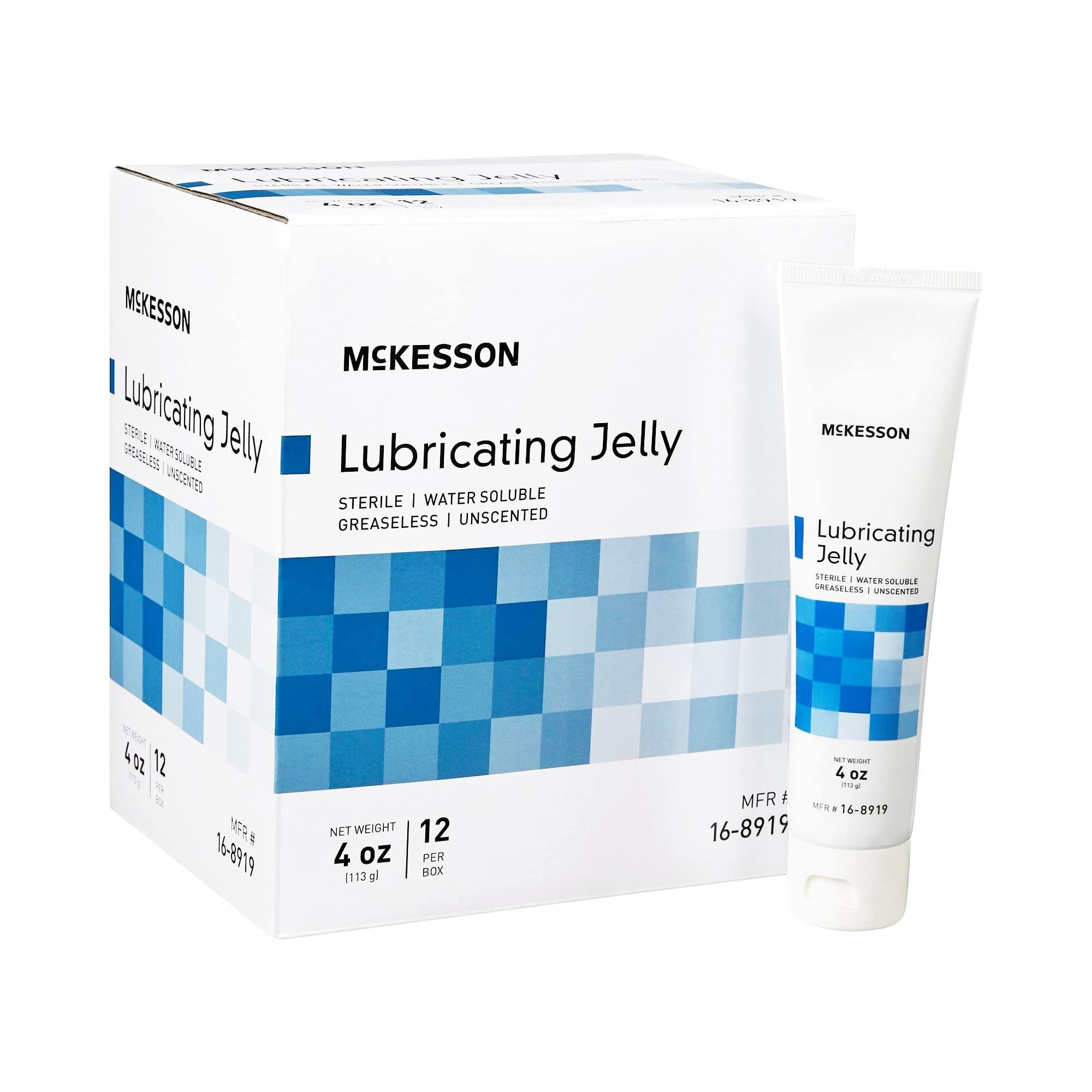 Lubricating Jelly, 4 oz [12 Count] Water Based Non-Sticky Lube, Water Soluble Lubricant Gel - for Surgical, Medical, Personal – Sterile Tube