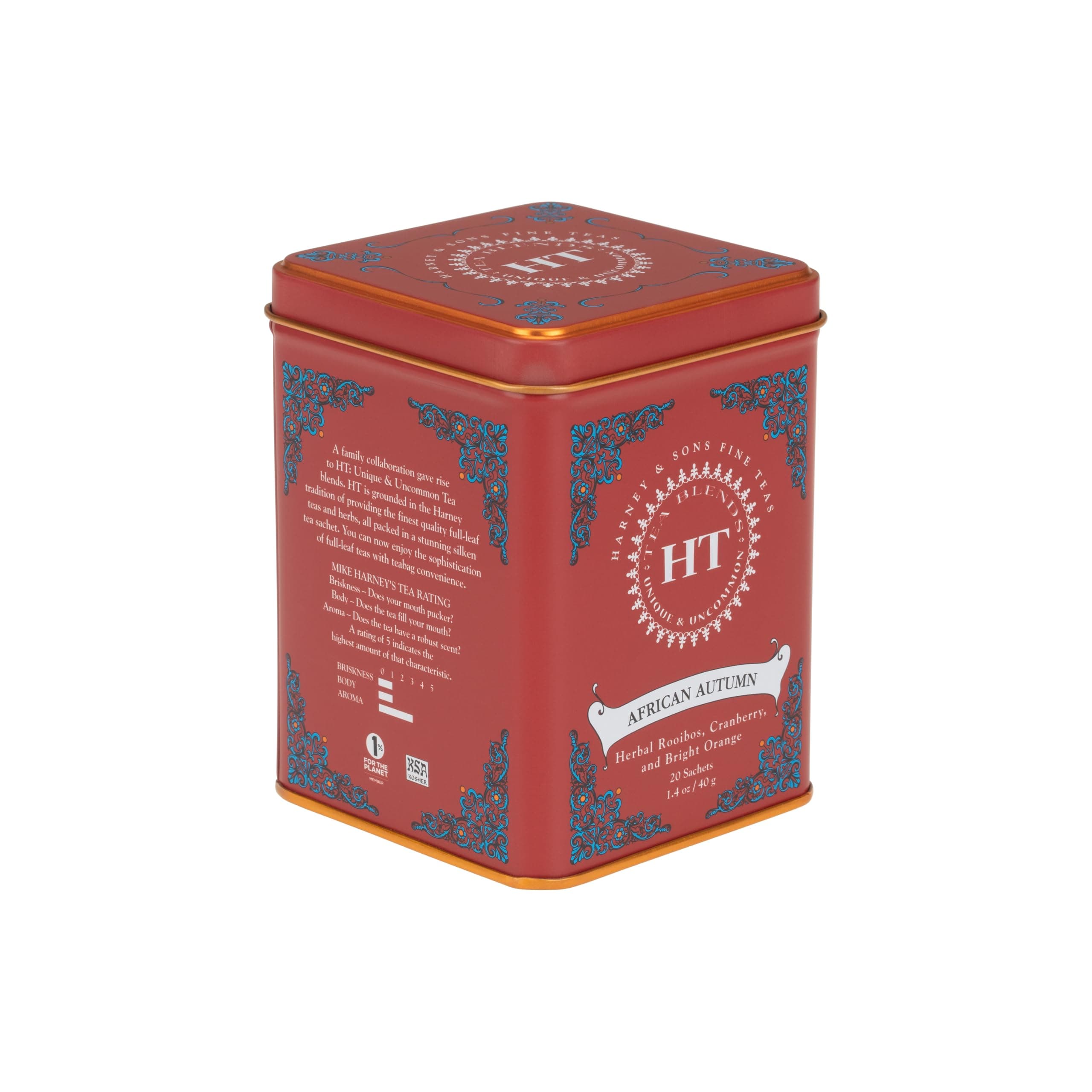 Harney & Sons African Autumn Rooibos Tea, HERBAL, 20 sachet tin