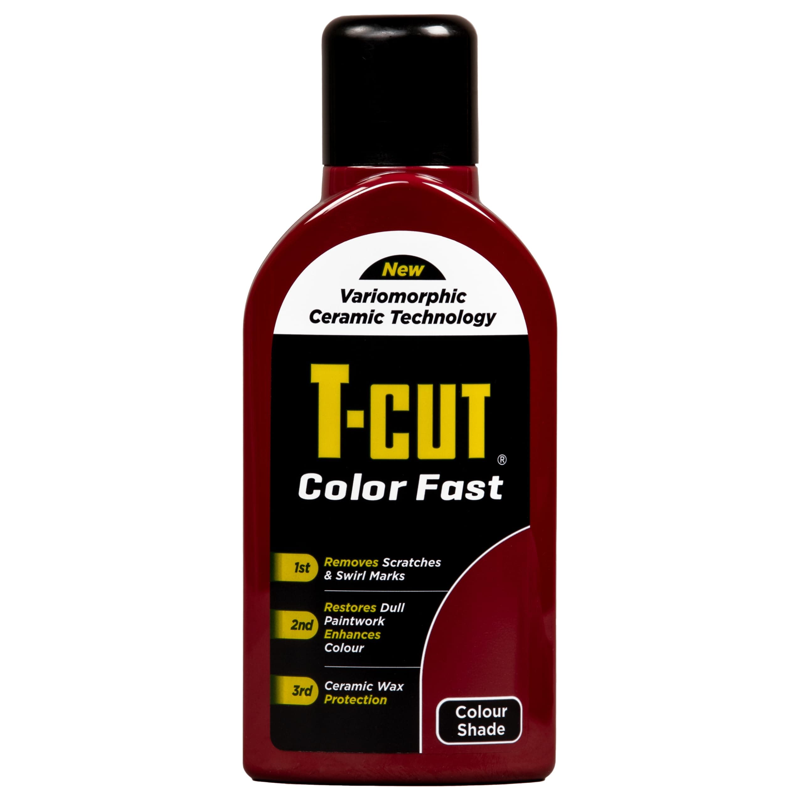 T-Cut 3 in 1 Color Fast Paintwork Restorer Car Polish, Dark Red, 500 ml