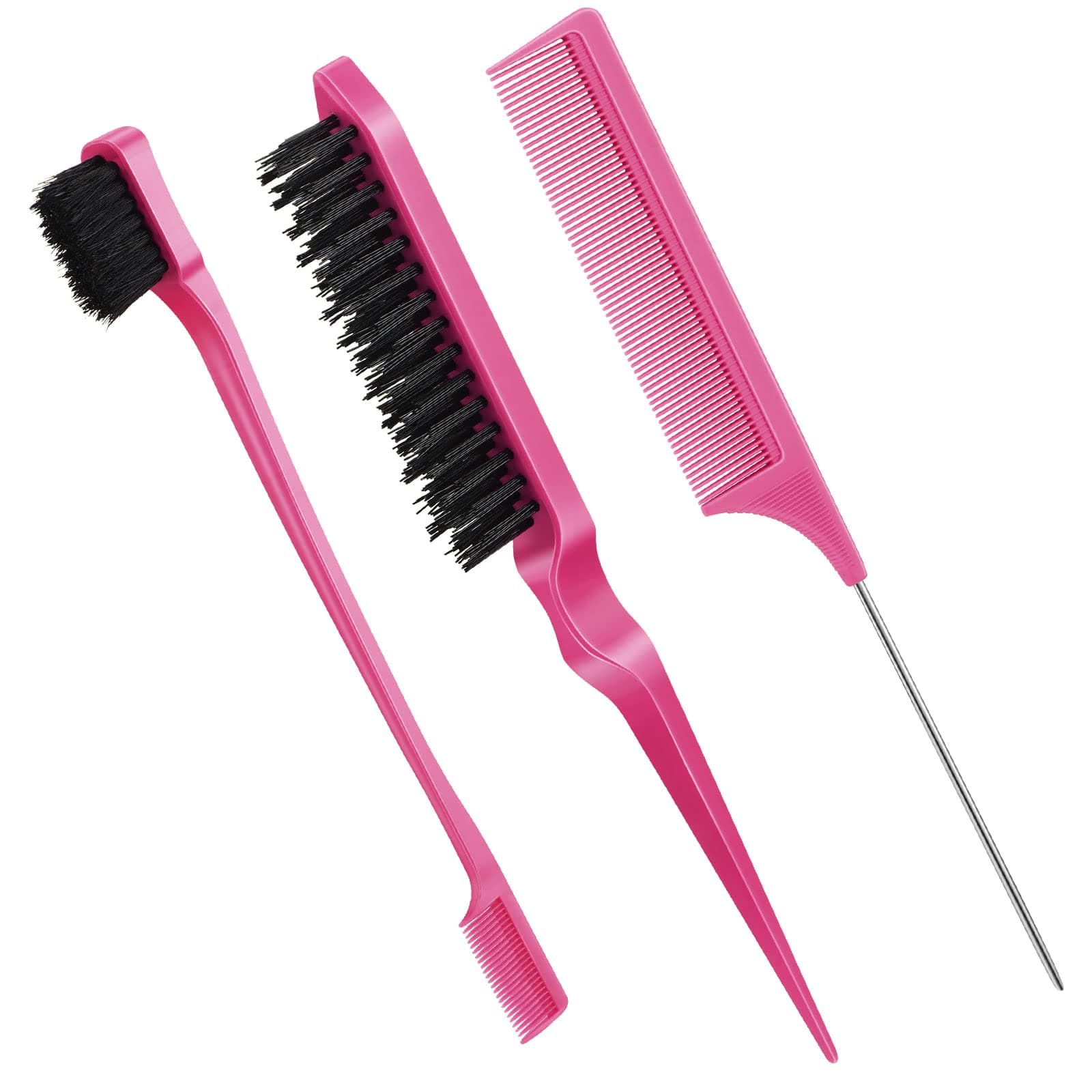 3 Pcs Slick Back Hair Brush Set