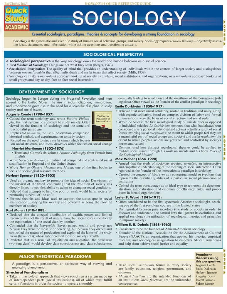 Sociology (Quick Study Academic)