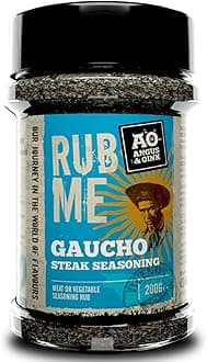 Rub Me BBQ Seasoning | Gaucho Flavour | Authentic Argentine Asado Experience | Perfect for Grilling Beef & Lamb | Gluten-Free | 200g