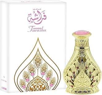 Al Haramain Farasha Perfume Oil 12ml | Arabian Attar Oil | Alcohol Free Long Lasting Oriental Floral Amber Woody Spicy Perfume | Premium Arabic Concentrated Fragrance for Men & Women