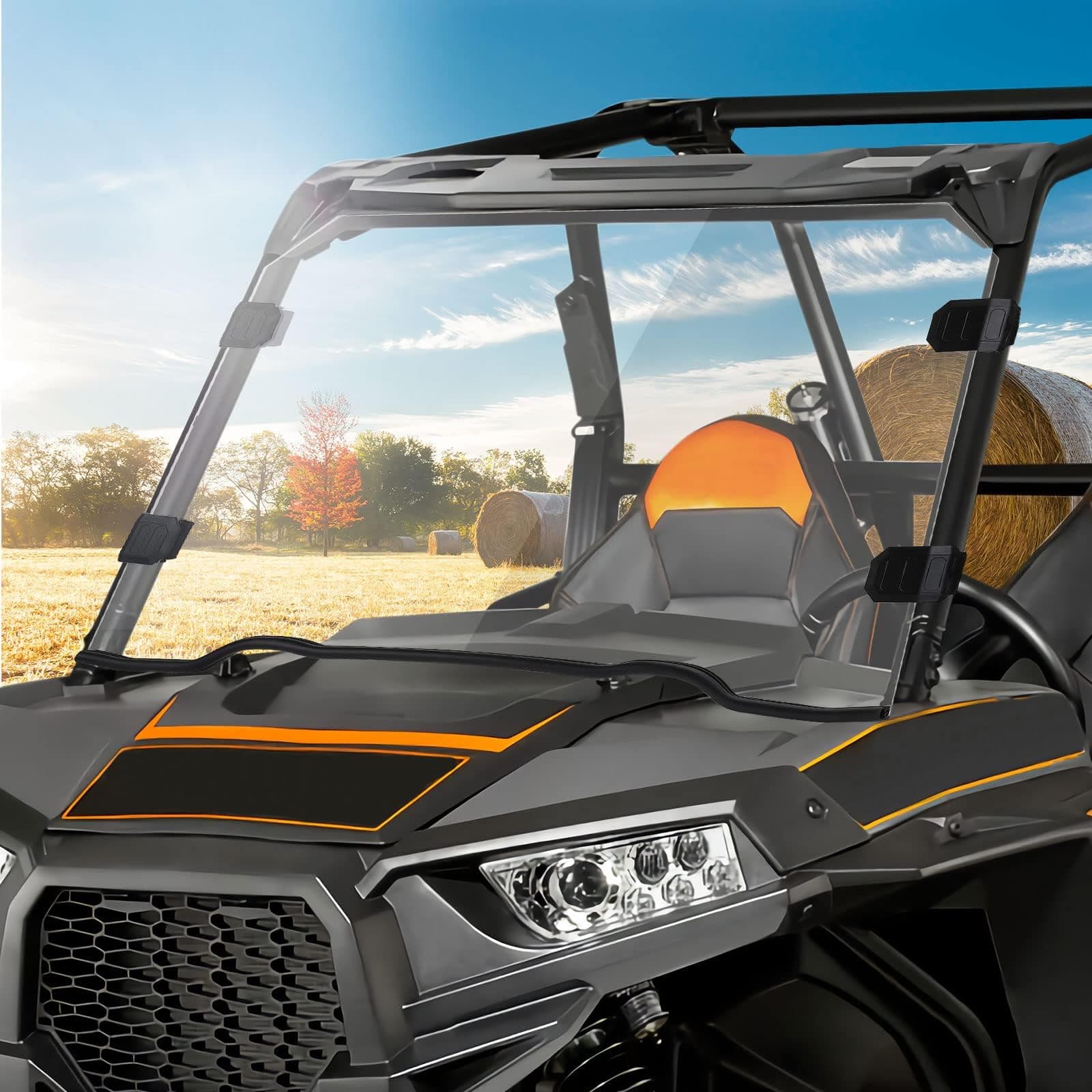 Front Full Windshield, Scratch Resistant Hard-coated Polycarbonate Compatible with 2014-2018 Polaris RZR 1000 / XP 1000 / 4 1000 / 15-18 RZR 900 RZR 1000 XP Windshield