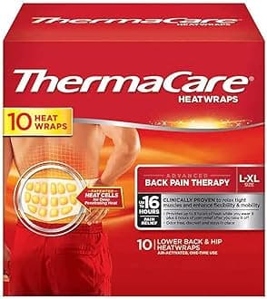 Thermacare Lower Back & Hip Heat Wraps, 9 Count, L-XL, Special Limited Pack