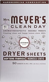 Mrs. Meyers Clean Day, Dryer Sheets, Lavender, 80 Sheets