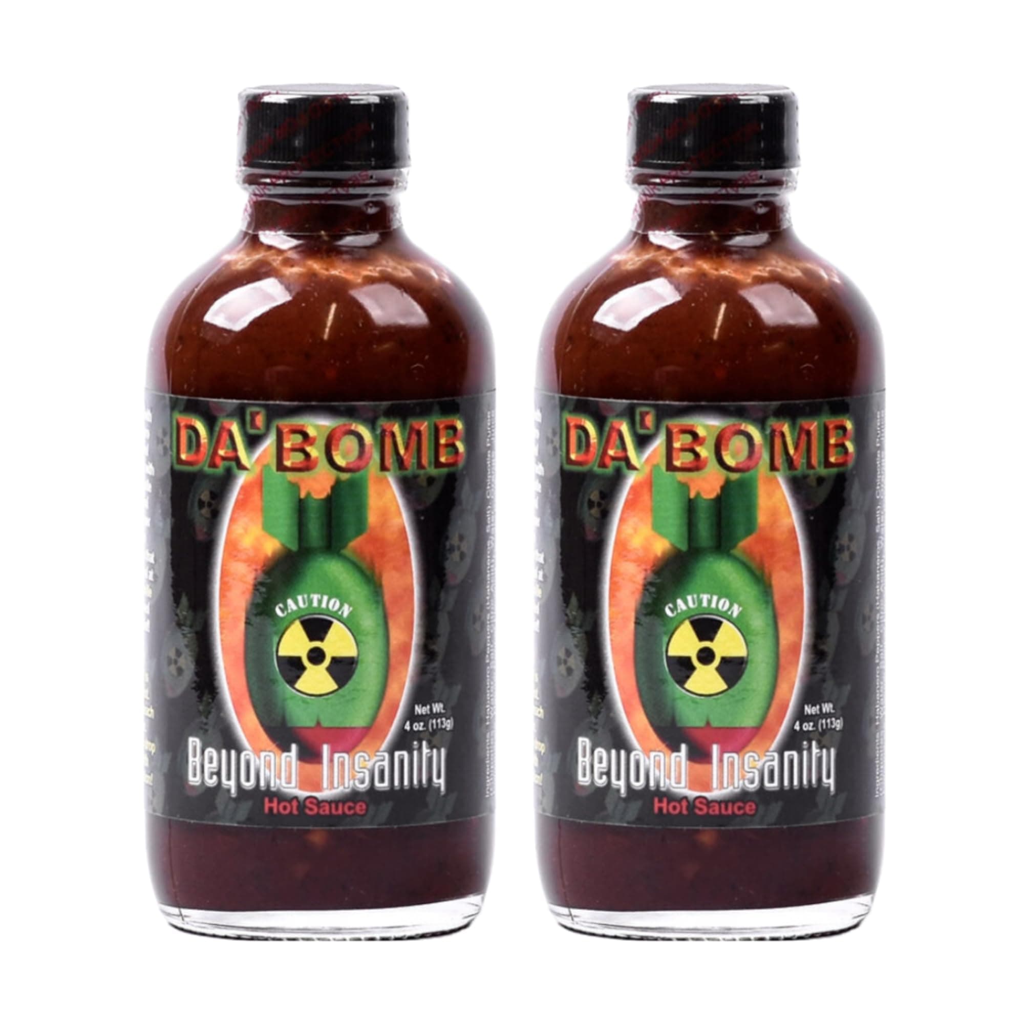 Da Bomb Beyond Insanity Hot Sauce 2 Pack | 2 X Da Bomb Hot Sauce 113g