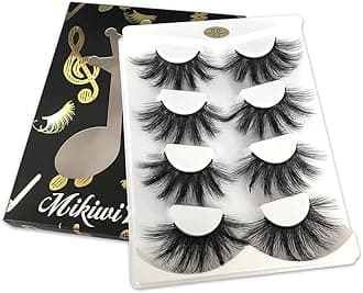 mikiwi 25mm Faux Mink Lashes, 25mm Lashes, 6D Faux mink lashes, Faux Mink Eyelashes, Dramatic Lashes, 25mm Faux Mink Eyelashes (6D4-01)