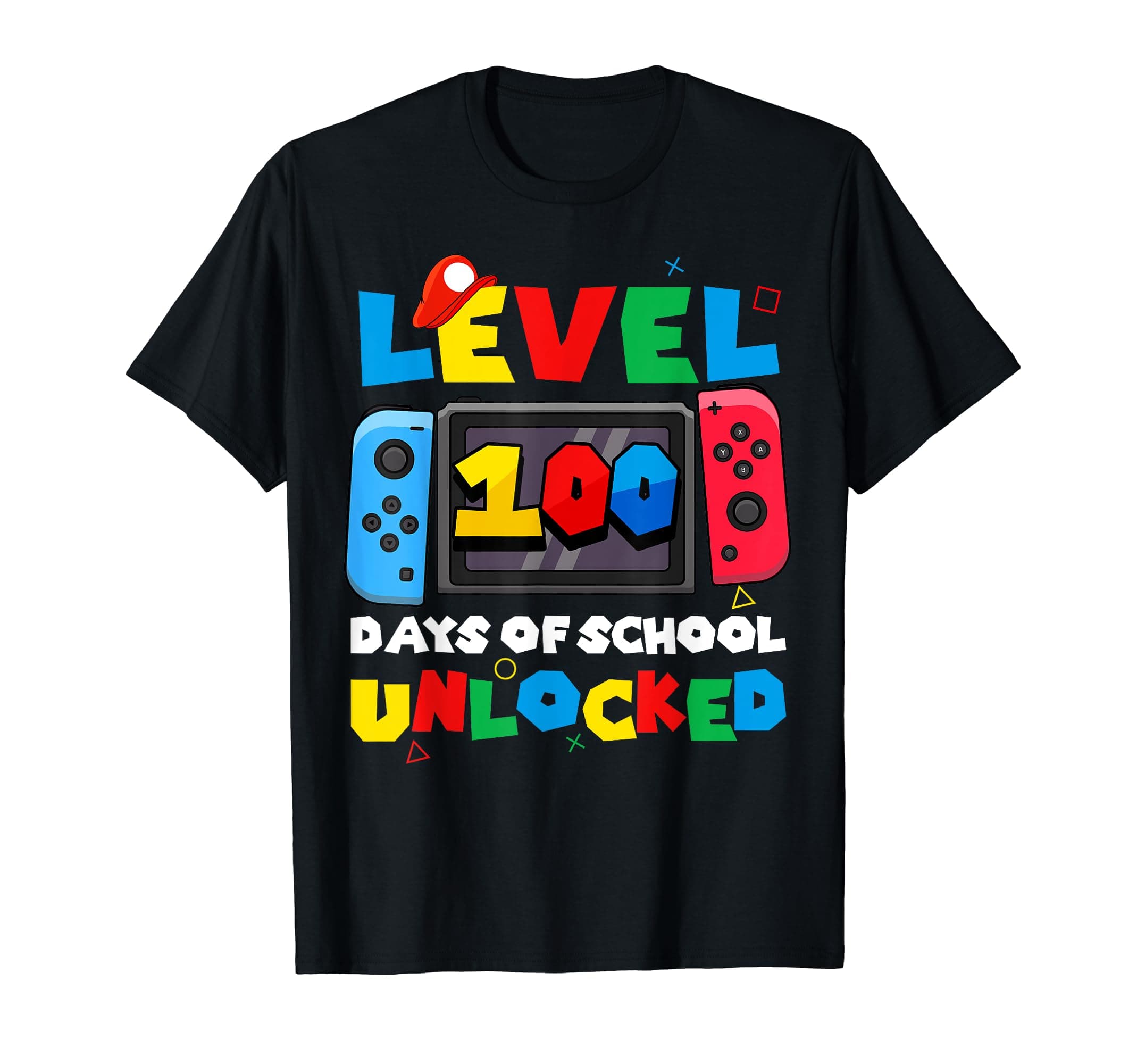 Game Controller 100 Days Of School Kids ClothingsGame Controller Level 100 Days Of School Unlocked Boys T-Shirt