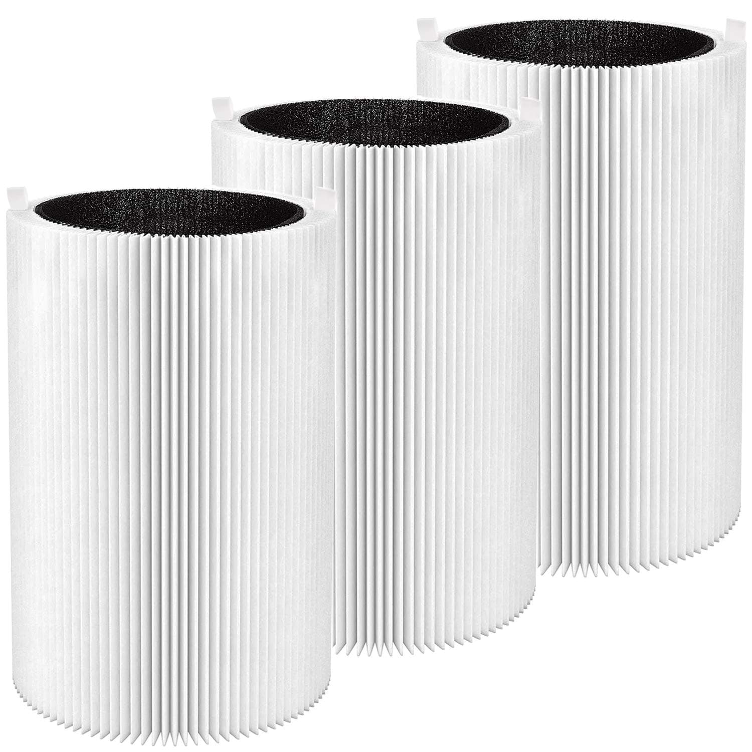 Smilyan 3 Pack Pure 411 Replacement Filter for Blueair Blue Pure 411 411+ and Mini Air Purifier, Include Activated Carbon Filters