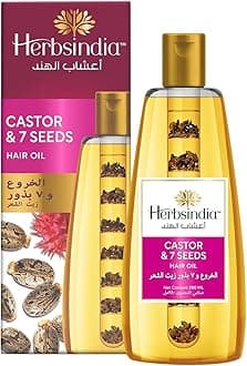 Castor & 7 Herbal Seeds Hair Oil With Nourish Tube | For Thicker & Softer Hair| Silicone & Paraben Free | All Hair Types| 280ml