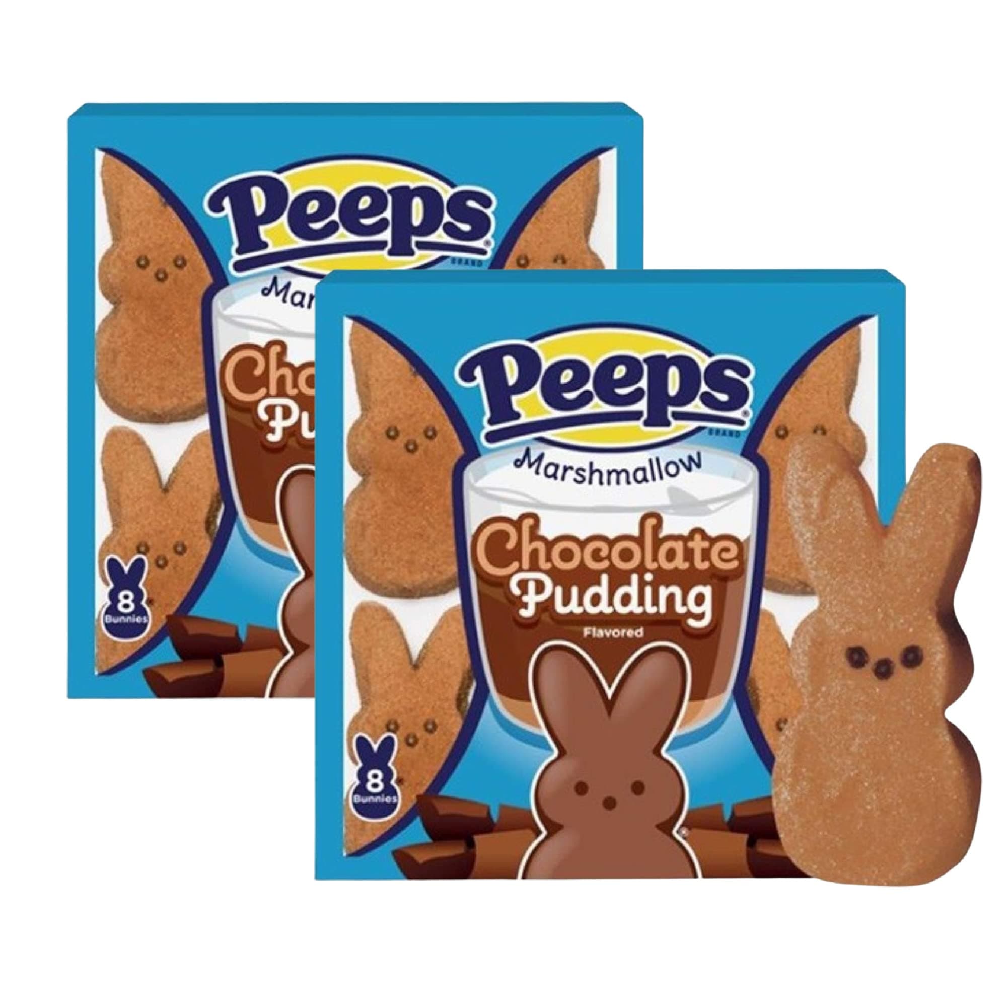 Peeps Marshmallow Chicks Bunnies Easter Candy Treats (2 pack) (Chocolate Pudding Bunnies)