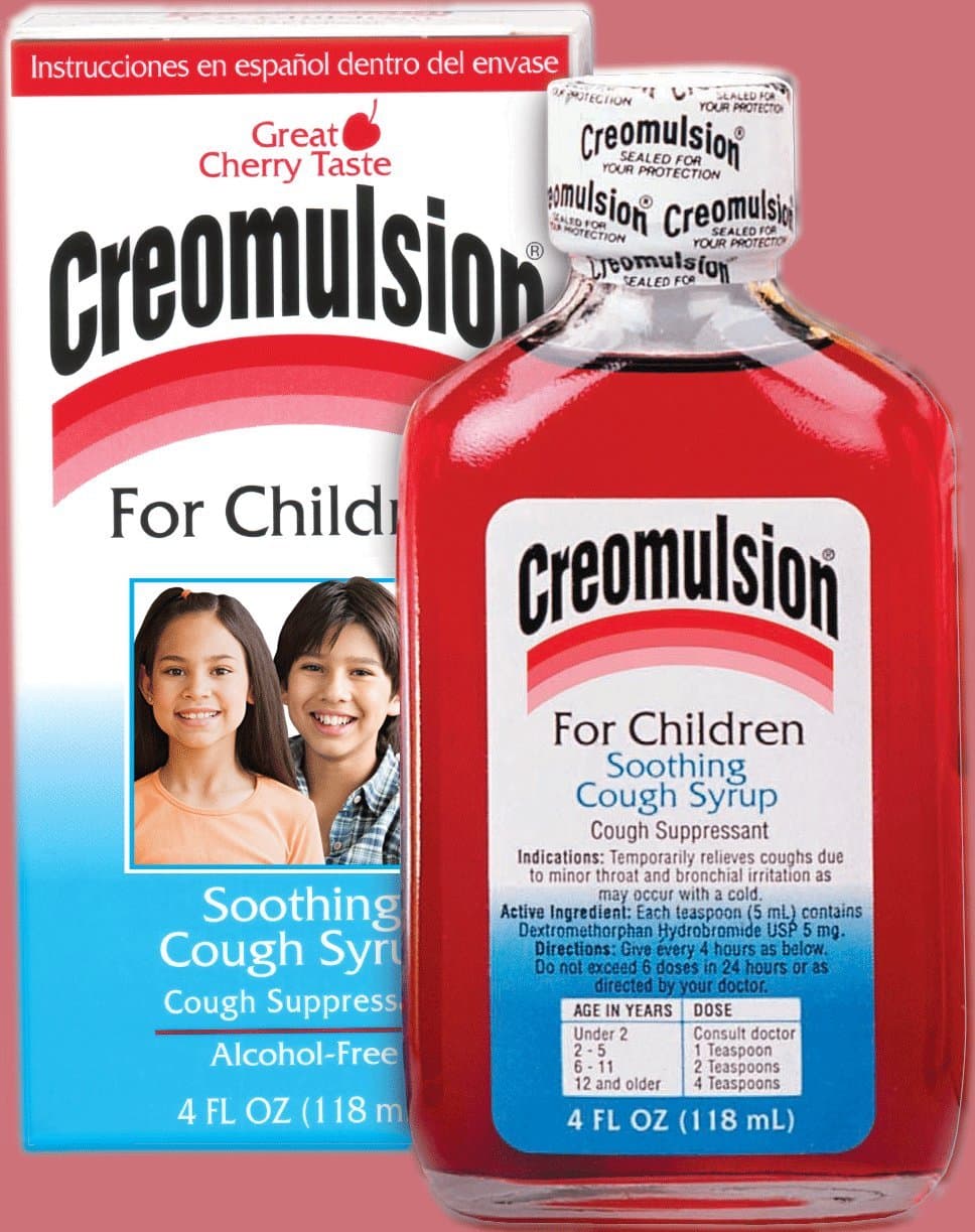 3 Pack Creomulsion Childrens Cherry Cough Syrup - 4 oz