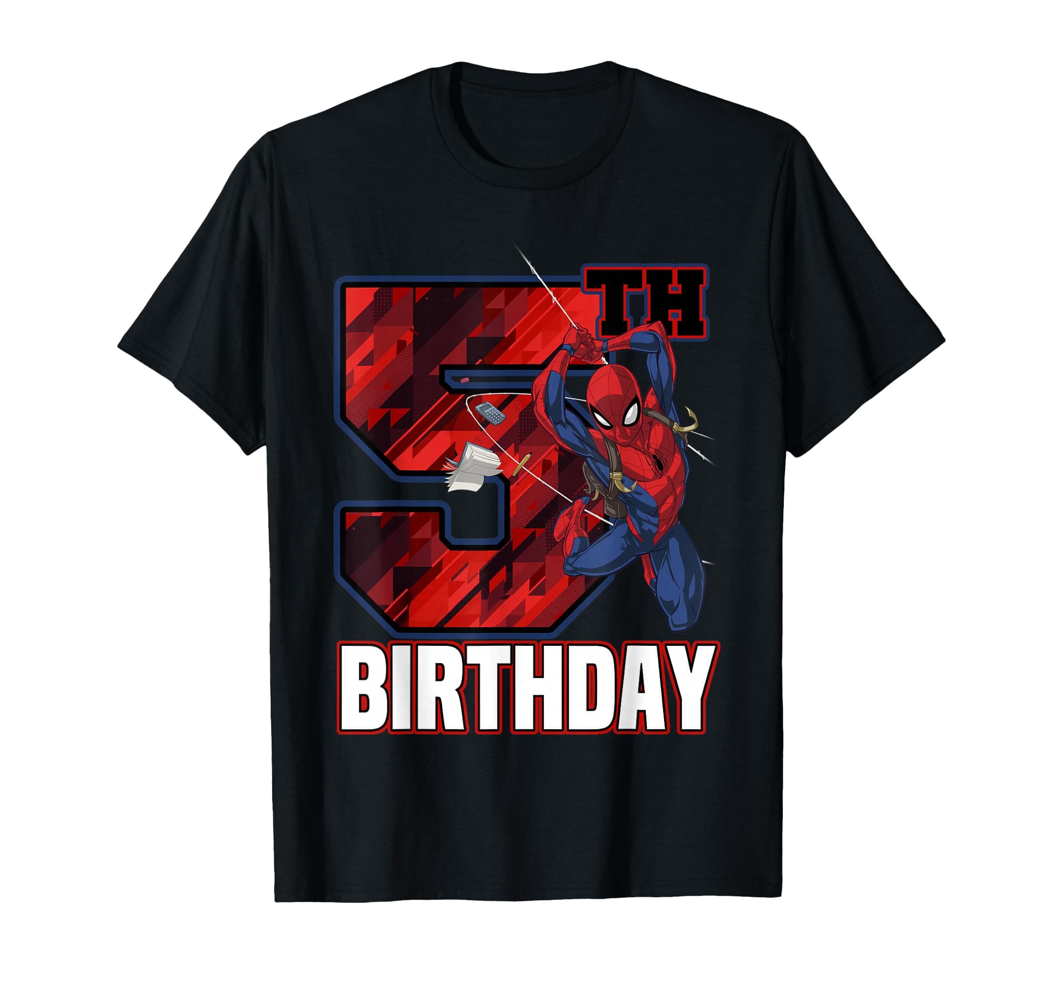 Spider-Man Web Swing 5th Birthday T-Shirt