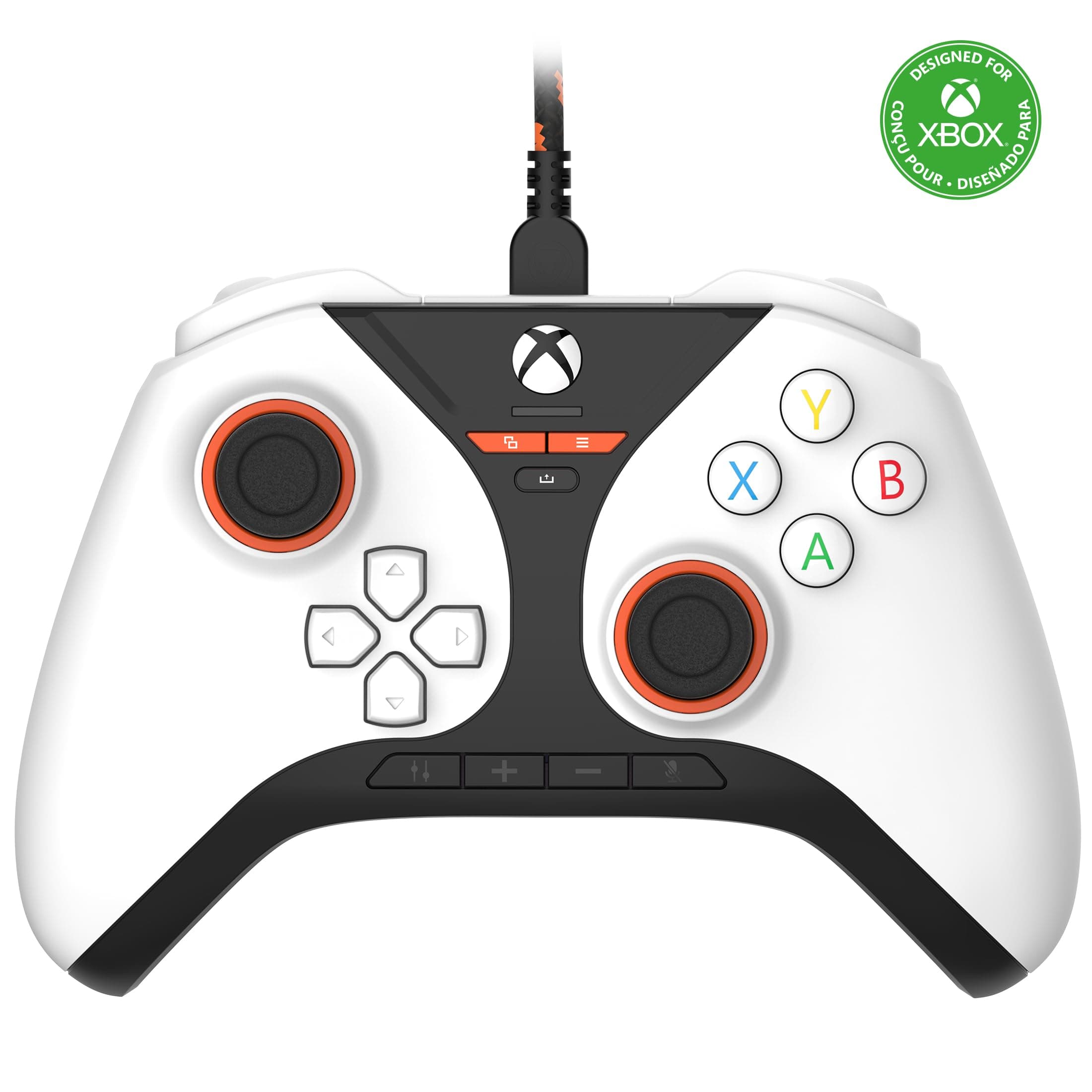 Snakebyte GAMEPAD PRO X - white - Officially licensed, wired Xbox Series X|S & PC Controller | precise Hall Effect sensors | audio panel | assignable additional buttons | trigger stops