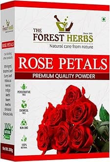 The Forest Herbs Natural Care From Nature Rose Petal Powder - 100g | Antioxidant Support To Revitalize Skin Health | 100% Pure & Natural | Rose Powder for Face Mask, Tanning & Glowing Skin