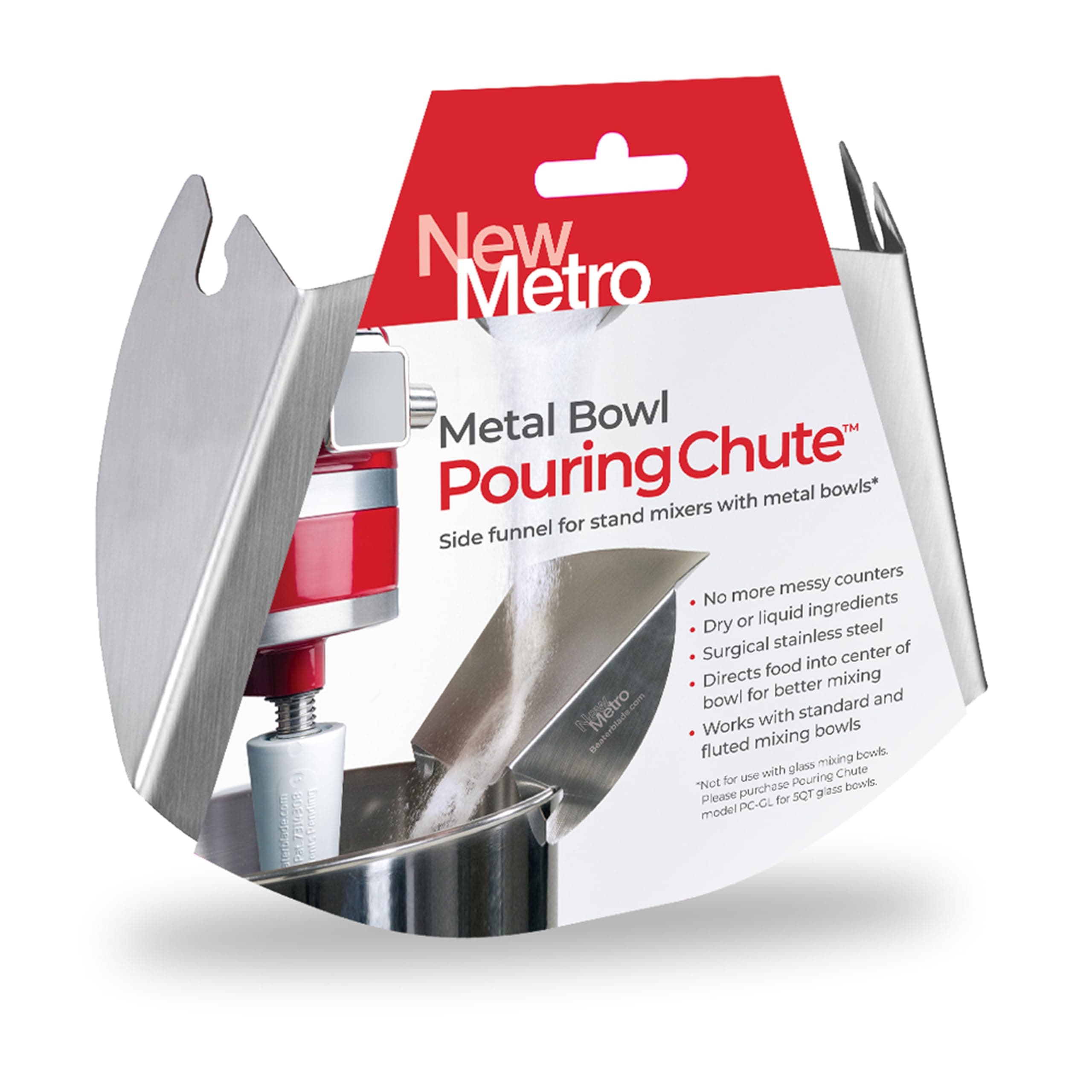 New Metro Design Beater Blade for KitchenAid 6-Quart & 5-Plus Mixers Pour Chute PC-10