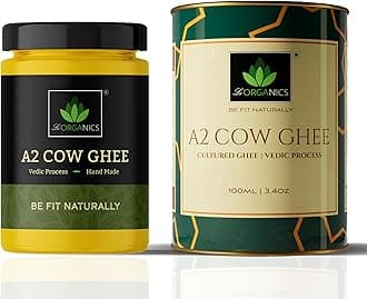 Le OrganicsA2 Cow Ghee 100 Ml | Curd - Churned L 5 Step Vedic Process L Churning By Bilona | Malai Madu Cow - Pure Indian Breed | Free Grazing Cows | Gmo Free