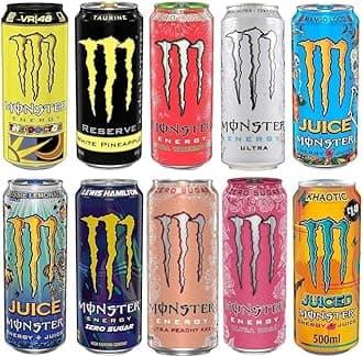 Dryfruit mart Monster Energy Drink Variety Packs a Powerful Punch But Has a Smooth Easy Drinking Flavour 10 X 500ml (United Kingdom)