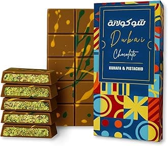Le Damas Chocolate Dubai: chocolate bar with pistachio cream and kunafa filling 200g