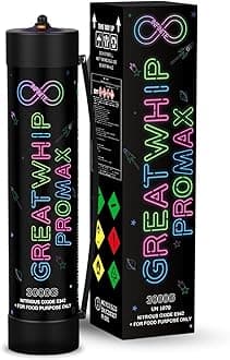 GreatWhip Whipped Cream Chargers, 4.4L Tanks, 3000g Whip Cream Charger Cylinder, 1 Cylinder