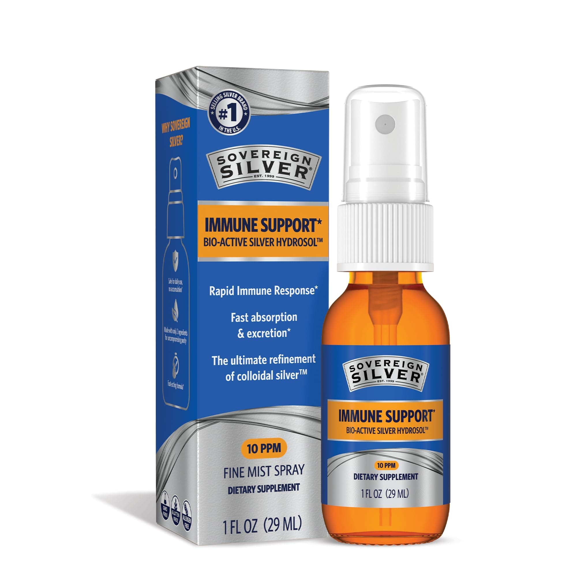 Sovereign Silver Bio-Active Silver Hydrosol Fine Mist, 30 ml