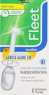 Fleet Liquid Glycerin Suppositories 4 Each (Pack of 9)