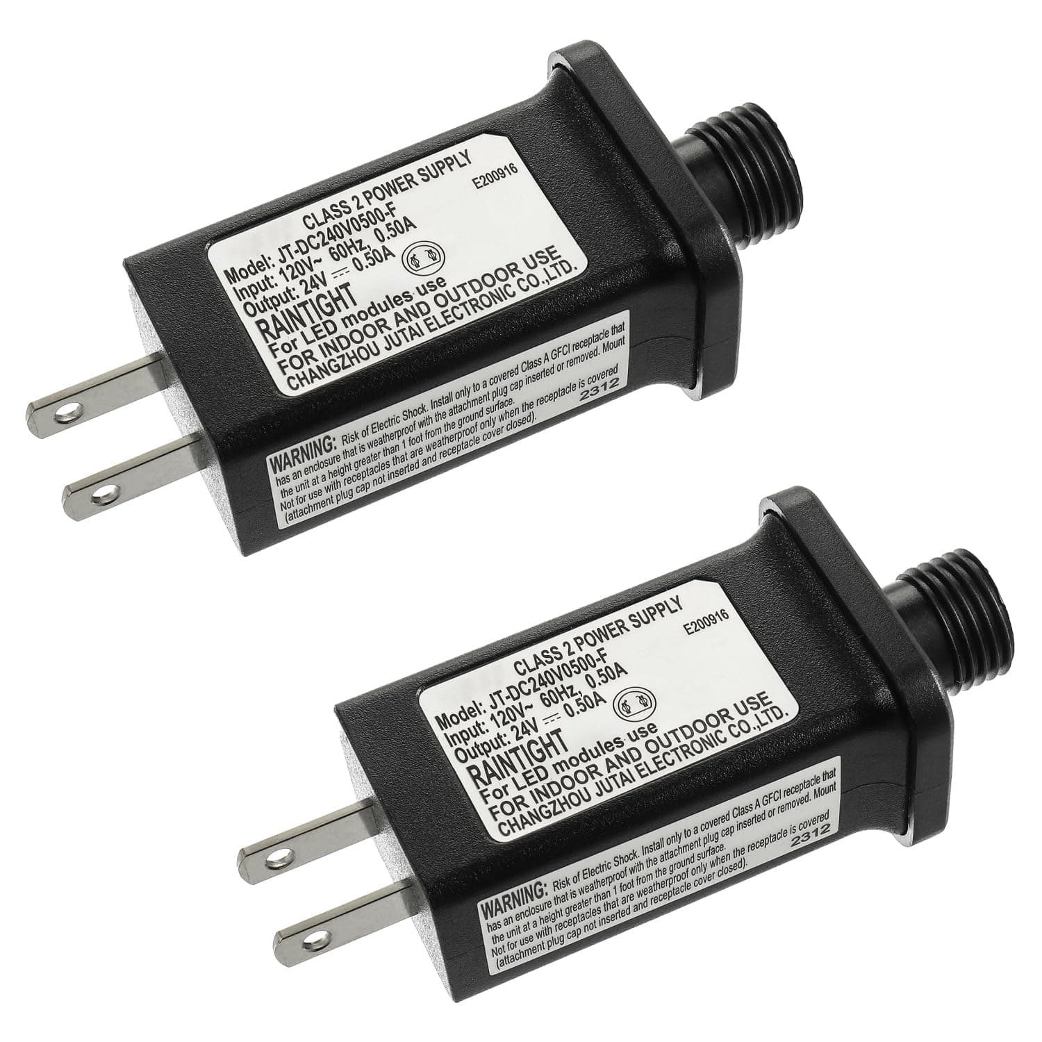 24V 12W LED Transformer Replacement Class 2 Power Supply for Christmas String Light Inflatable Decorations LED Controller IP44 Waterproof Low Voltage