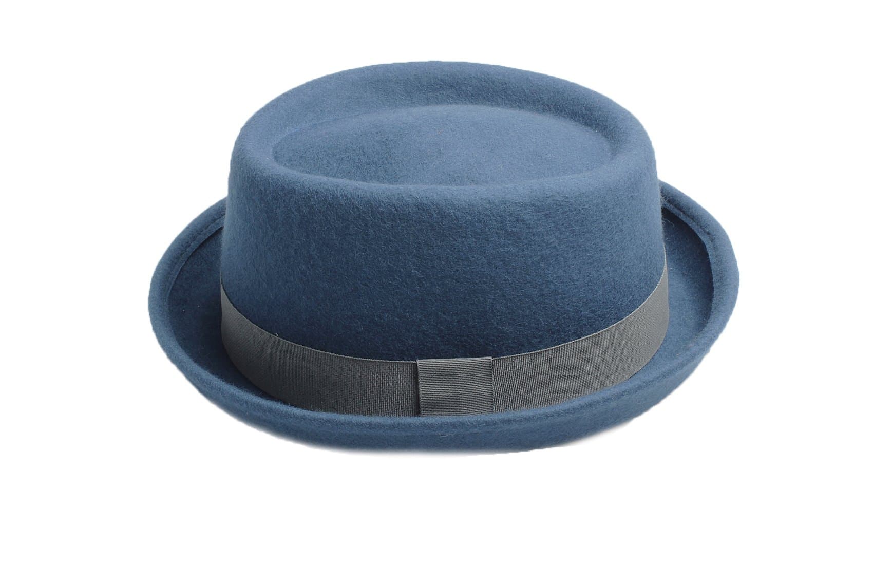 Accessoryo Unisex Teal Wool Pork Pie Hat Available in a Selection of Sizes