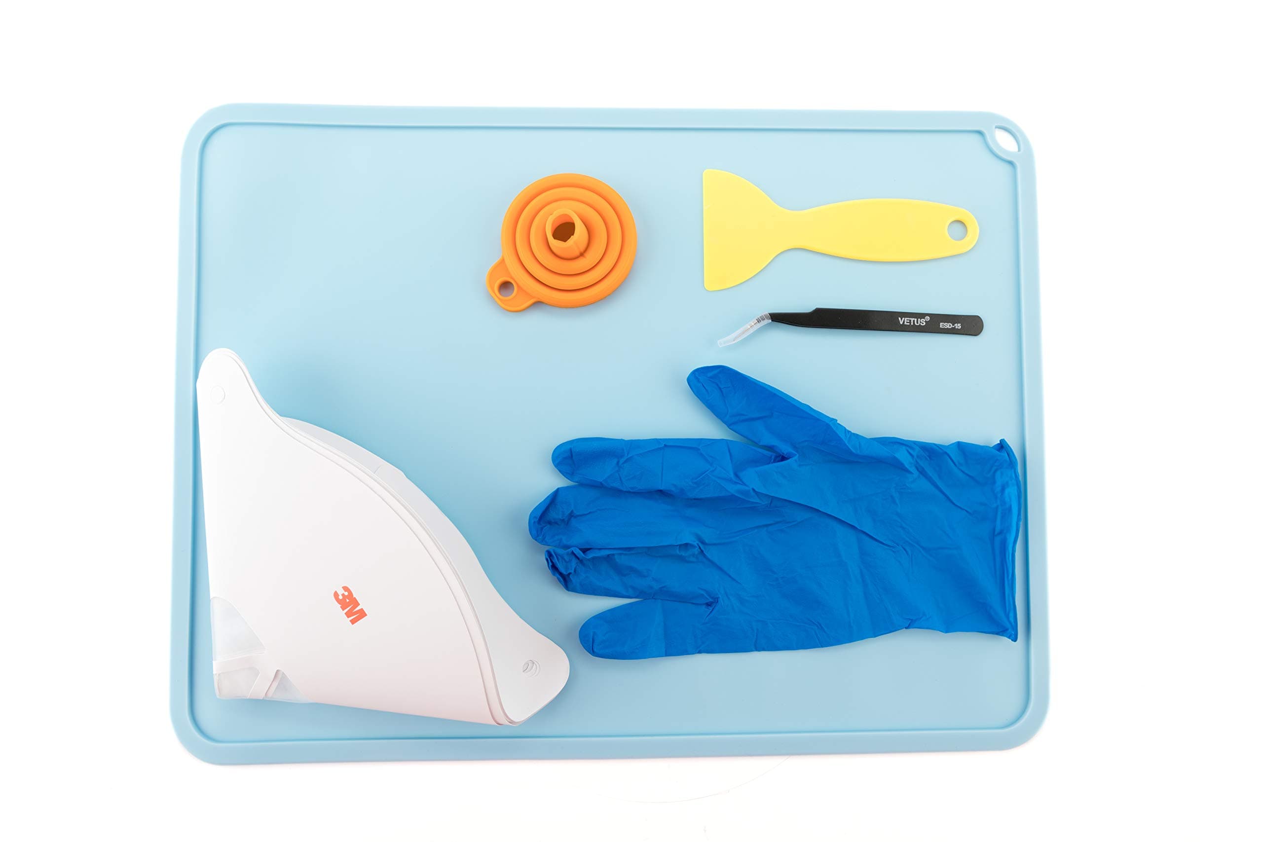 3D Printing Resin Accessory and Tool Set with Slap Mat for Phrozen Shuffle Prusa SL1 Elegoo Mars Creality Formlabs Anycubic Photon