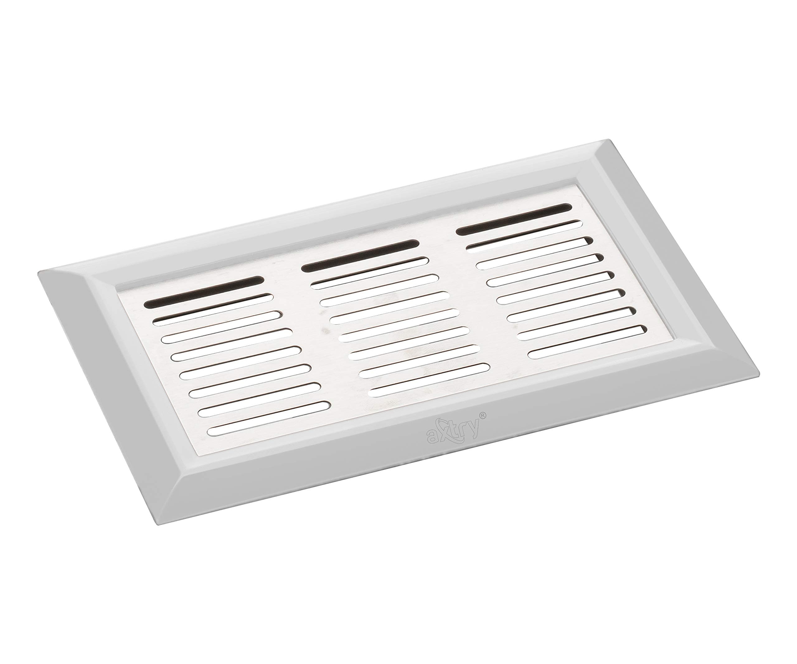 Axtry PVC Plastic Kitchen Ventilation Jali Grill/Ventilator Grill White Color Matt Finish Size: 4 x 6 Inch (Pack of 2)