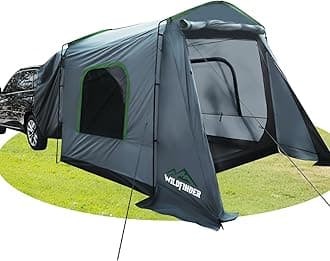 WildFinder SUV Tent, Rectangle Car Tent for Family, Waterproof & Windproof for Car Camping, Large Camping Tents with Storage Bag, SUV, Van, Jeep