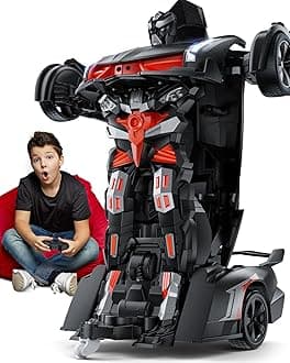 Veeniix V992 Transform Robot RC Car, 1:14 Scale, 2-in-1 Robot Toy Car with Sound & Light Effects, Gesture Sensing, Automatic Deformation, Ideal Gift for Boys and Girls