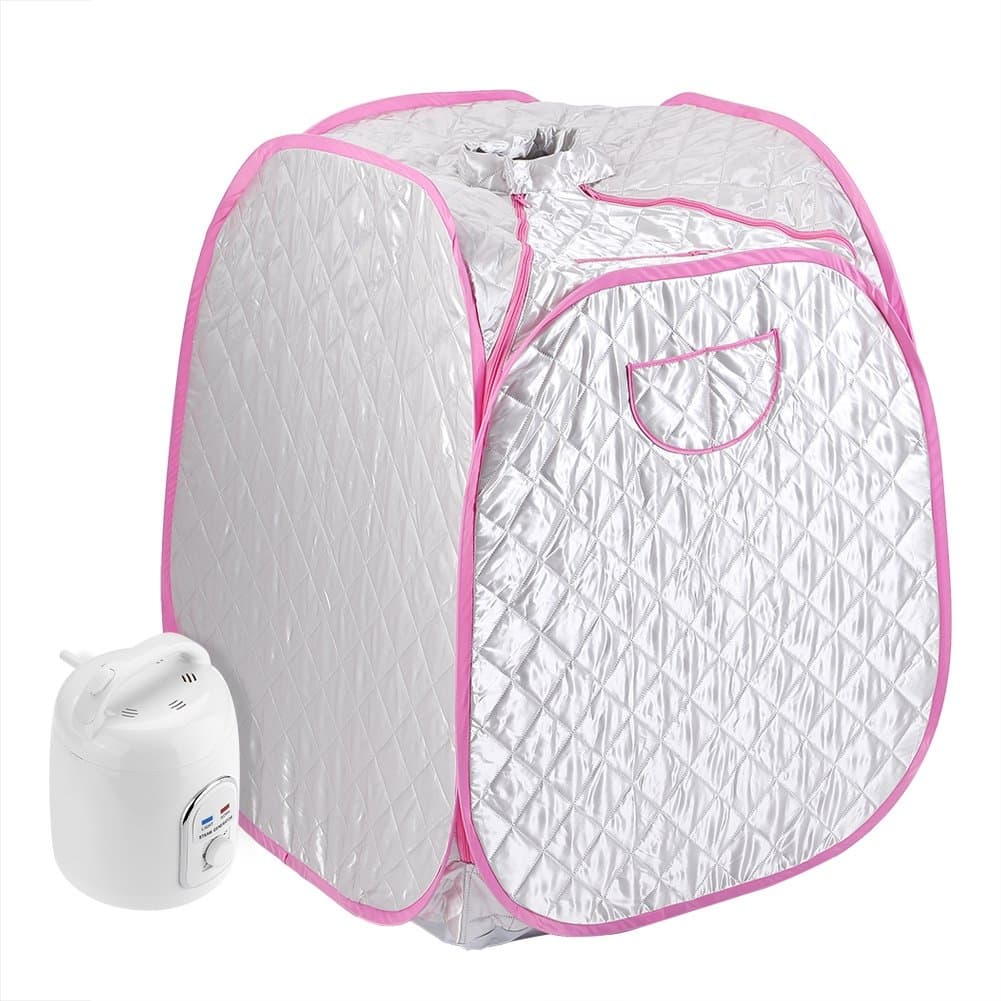 1.5L Portable Sauna Spa Steamer, Foldable Sauna Spa Machine Home Tent Steamer Portable Sauna Pot Machine for Home Personal Spa and Indoor Body Slimming Therapy(UK220v)