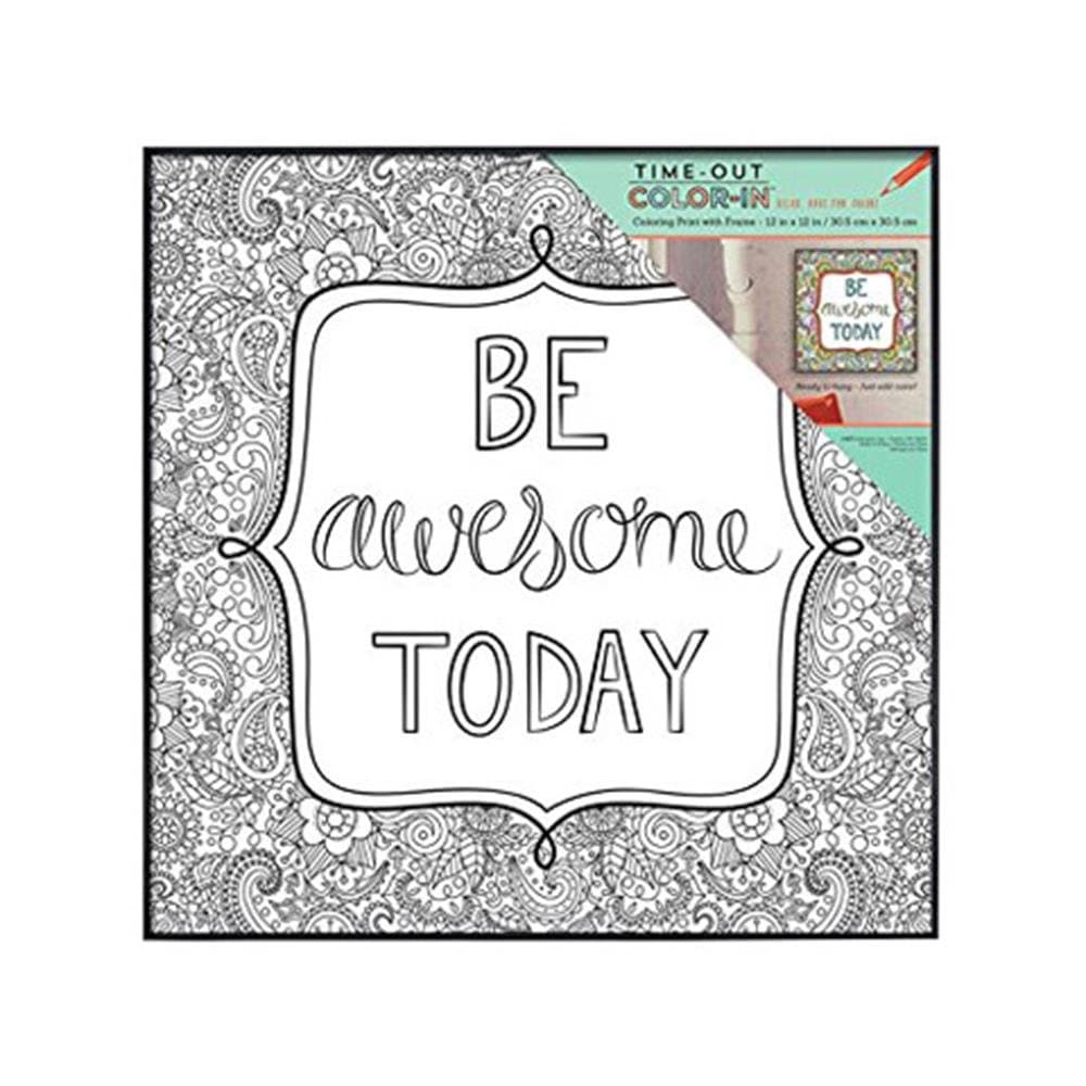 Darice 10010206 Be Awesome Today Frame Coloring Page