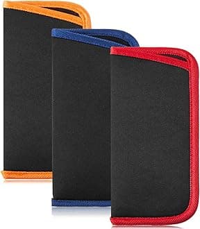TRIUMPH VISION 3 Pack Reading Glasses Pouch - Soft Eyeglasses Bag Portable Cloth Eyewear Case