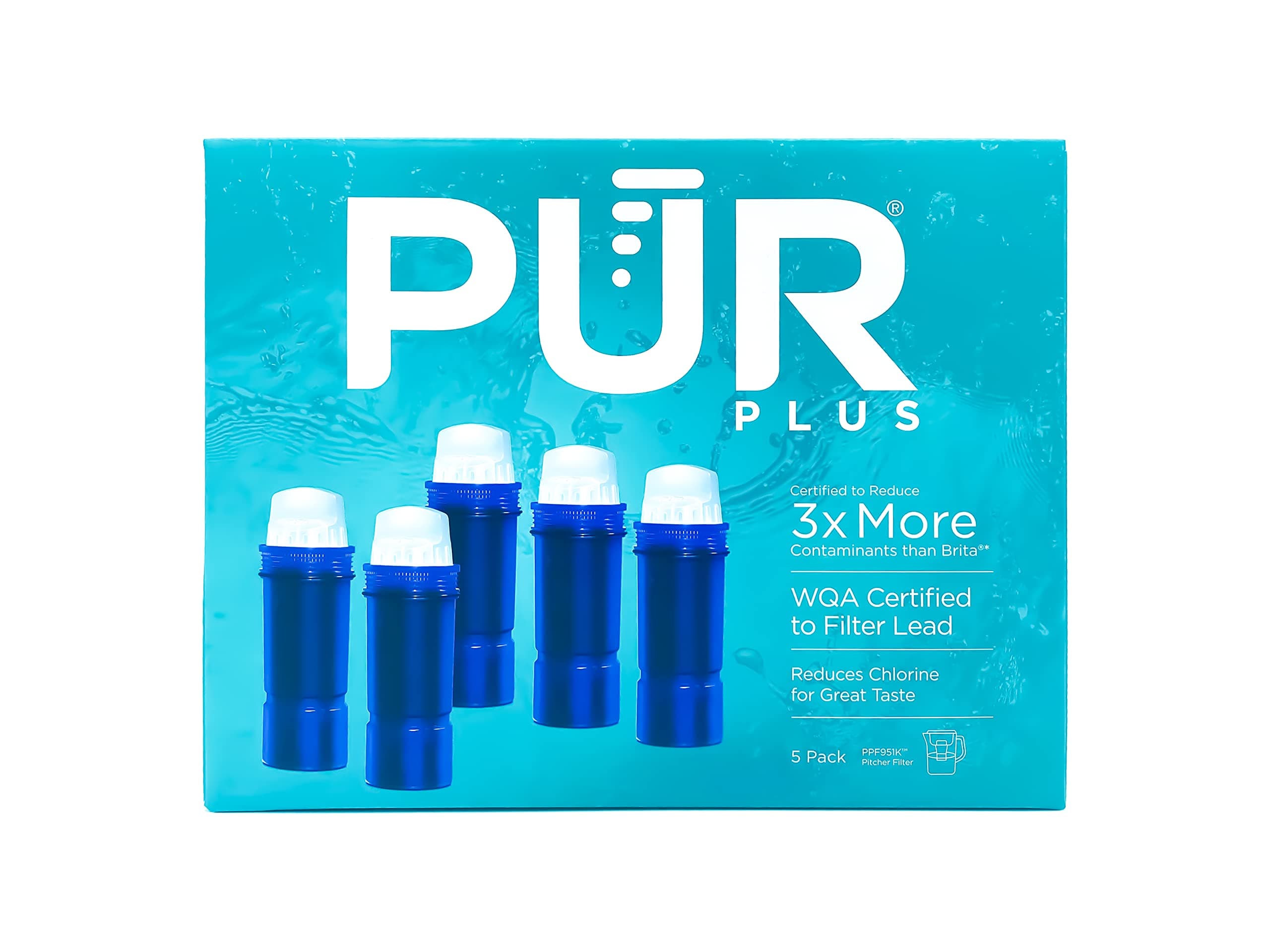 PUR Plus Pitcher Replacement Filters, 5 pk