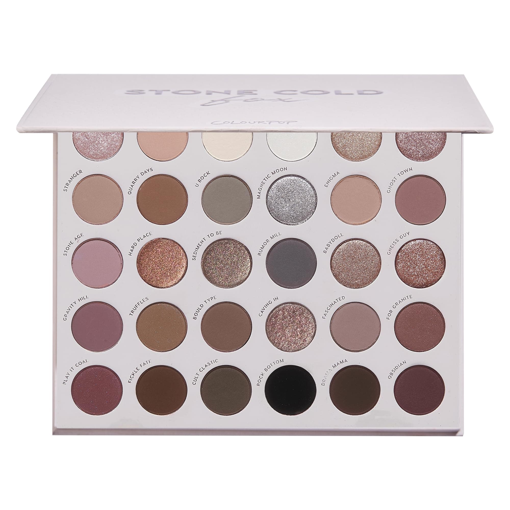 ColourPop Stone Cold Fox Eyeshadow Palette - 30 Pan Cool Tone Eye Makeup Palette with Matte & Metallic Finishes - High-Pigment Eye Makeup with a Long-Wearing Formula (1.16 oz)
