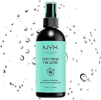 NYX PROFESSIONAL MAKEUP Makeup Setting Spray - Dewy Finish, Long-Lasting Face Mist for up to 16HR Wear, Vegan Formula, JUMBO Size