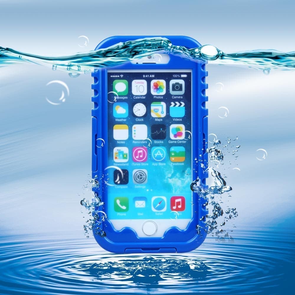 ULIKE™ New Apple iphone 6 Plus 5.5 inch Full-body Skins Underwater Waterproof Case Cover Box With Neck Strap - Dustproof Shockproof CrashProof Snowproof Heavy Duty Case - And LCD Screen Glasses Lenses Premium Microfiber Cleaning Cloths - Lifetime Hassle-Free Warranty (Blue)