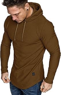 Lexiart Mens Fashion Athletic Hoodies Sport Sweatshirt Solid Color Fleece Pullover