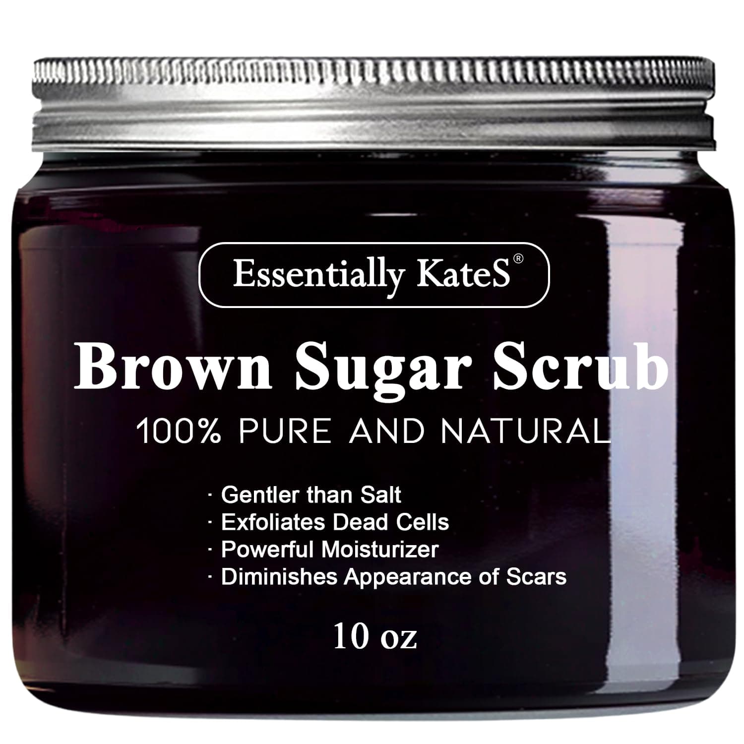 Essentially KateS Brown Sugar Scrub 10 oz - Smooth and Moisturizing - Beneficial for both acneic skin and dry skin