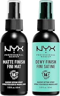 Makeup Setting Spray - Matte + Dewy Finish, Long-Lasting Face Mist for up to 16HR Wear, Vegan Formula (Pack Of 2)
