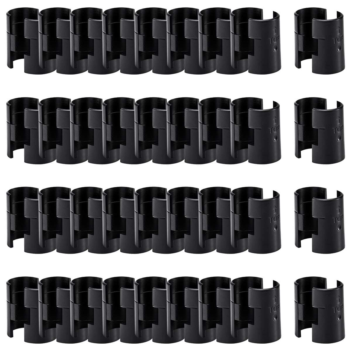 72 Pcs Wire Shelf Clips for 1" Post - 36 Pairs of Wire Rack Lock Clip Replacements for Metal Shelving Sleeves System, Plastic Parts for Stability and Layer Spacing Adjustment